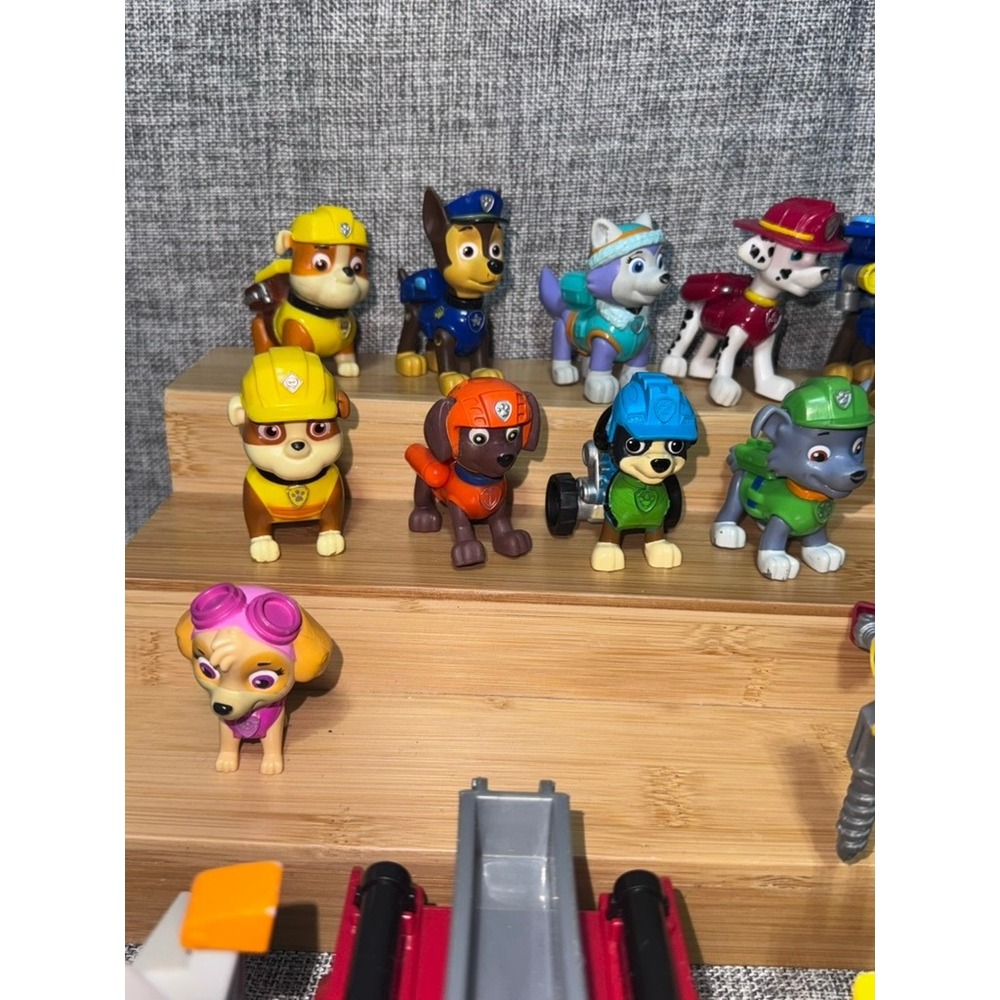 Paw Patrol Toy Lot 12 Figures 4 Vehicles Marshall Chase Skye Rubble Everest - Picture 7 of 10